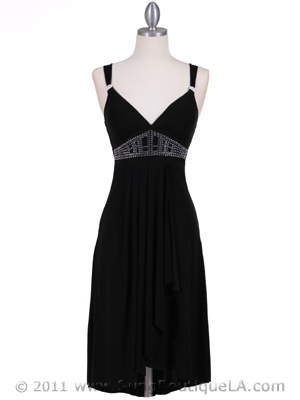 1813S Black Cocktail Dress, Black