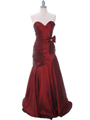 C1814 Burgundy Prom Dress - Burgundy, Front View Thumbnail