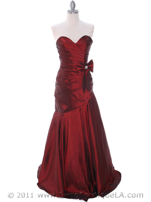 C1814 Burgundy Prom Dress, Burgundy