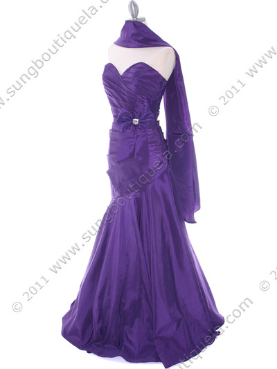 C1814 Purple Prom Dress - Purple, Alt View Medium