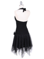 1831 Black Halter Party Dress - Black, Back View Thumbnail
