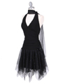 1831 Black Halter Party Dress - Black, Alt View Thumbnail