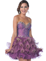 1833 Sweetheart Tiered Short Prom Dress