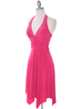 1834 Hot Pink Halter Party Dress - Hot Pink, Alt View Thumbnail