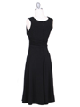 1840 Black Cocktail Dress - Black, Back View Thumbnail