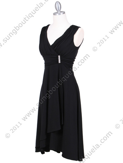 1840 Black Cocktail Dress - Black, Alt View Medium