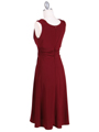 1840 Burgundy Cocktail Dress - Burgundy, Back View Thumbnail