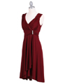 1840 Burgundy Cocktail Dress - Burgundy, Alt View Thumbnail