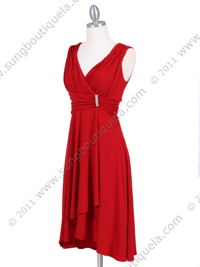 1840 Red Cocktail Dress - Red, Alt View Medium