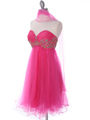 184 Hot Pink Strapless Homecoming Dress - Hot Pink, Alt View Thumbnail