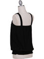 1854 Black Sleeveless Top - Black, Back View Thumbnail