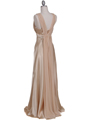 1855 Gold Satin Evening Dress - Gold, Back View Thumbnail