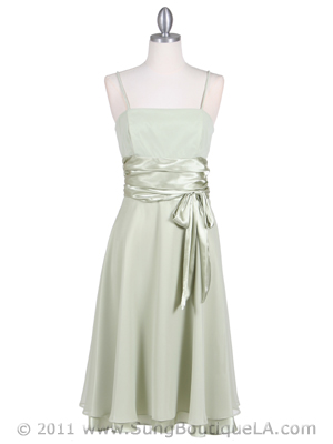 1869 Sage Tea Length Dress, Sage