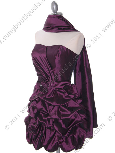 186 Dark Purple Homecoming Dress - Dark Purple, Alt View Medium