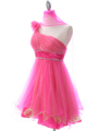 188 Hot Pink One Shoulder Homecoming Dress - Hot Pink, Alt View Thumbnail