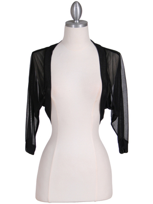 1913 Black Bolero Jacket, Black