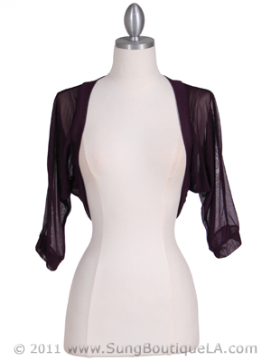 1913 Purple Bolero Jacket, Purple