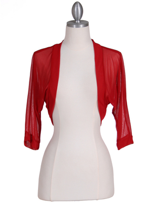 1913 Red Bolero Jacket, Red