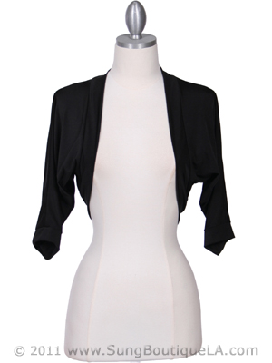 1913B Black Bolero Jacket, Black