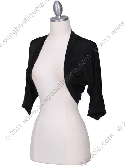 1913B Black Bolero Jacket - Black, Alt View Medium