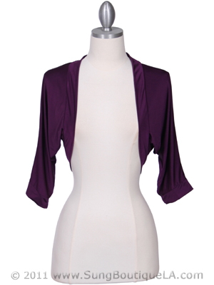 1913B Purple Bolero Jacket, Purple