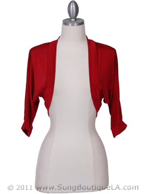 1913B Red Bolero Jacket, Red
