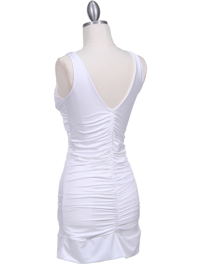 1921 White Party Dress - White, Back View Medium