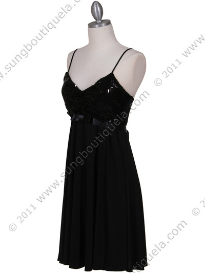 1937 Black Glitter Party Dress - Black, Alt View Medium