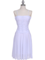 1975 White Party Dress - White, Front View Thumbnail