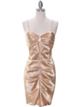 2010 Gold Cocktail Dress - Gold, Front View Thumbnail
