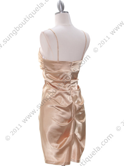 2010 Gold Cocktail Dress - Gold, Back View Medium