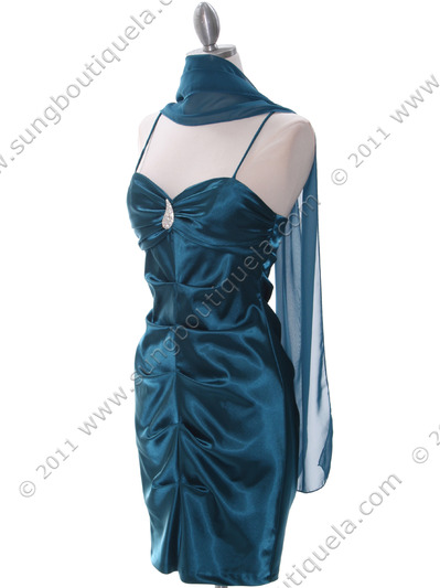 2010 Teal Bridesmaid Dress - Teal, Alt View Medium