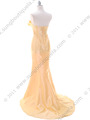 20121 Yellow Taffeta Prom Evening Dress - Yellow, Back View Thumbnail