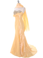 20121 Yellow Taffeta Prom Evening Dress - Yellow, Alt View Thumbnail