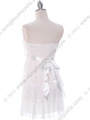 2066 Ivory Tiered Graduation Dress - Ivory, Back View Thumbnail