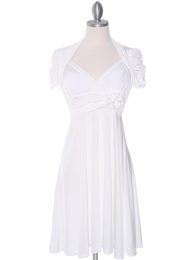 2067 Ivory Cocktail Dress - Ivory, Front View Medium