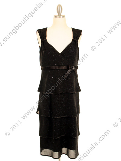 209 Black Evening Dress - Black, Front View Medium