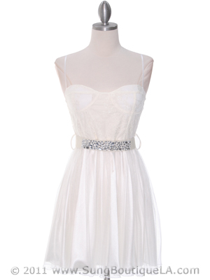 2101 Ivory Lace Cocktail Dress, Ivory