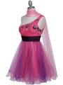 2107 Pink Purple One Shoulder Cocktail Dress - Pink Purple, Alt View Thumbnail