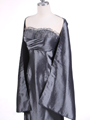 2117 Silver Taffeta Strapless Evening Gown - Silver, Alt View Thumbnail