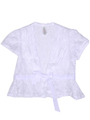 2127 Lace Cap Sleeve Bolero - White, Front View Thumbnail