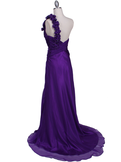 2129 Purple One Should Prom Evening Dress - Purple, Back View Medium
