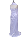 2135 White Beaded Halter Prom Evening Dress - White, Alt View Thumbnail