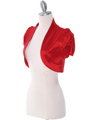2151 Red Taffeta Bolero - Red, Alt View Thumbnail
