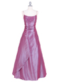 22117 Plum Beaded Evening Gown - Plum, Front View Thumbnail