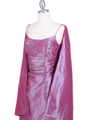 22117 Plum Beaded Evening Gown - Plum, Alt View Thumbnail