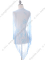 2288 Baby Blue Lace Beaded Shawl - Baby Blue, Back View Thumbnail