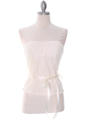2749 Ivory Lace Strapless Top - Ivory, Front View Thumbnail