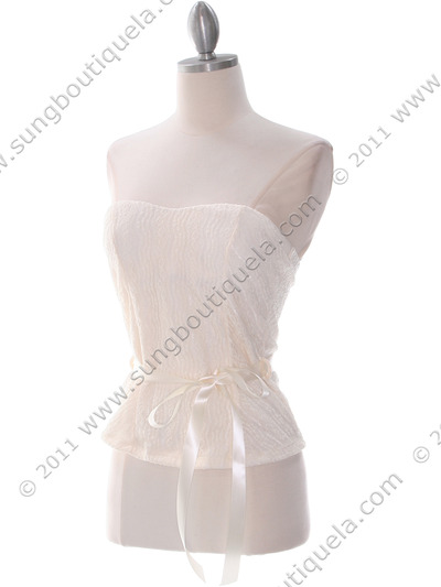 2749 Ivory Lace Strapless Top - Ivory, Alt View Medium