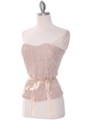 2749 Mocha Lace Strapless Top - Mocha, Alt View Thumbnail